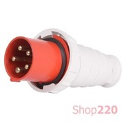 Силовая вилка 63А, 380В, 5 полюсов, переносная, e.plug.pro.5.63