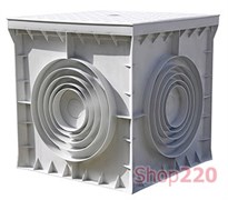 Колодец кабельный пластиковый 300х300х300 мм с крышкой, e.manhole.300.300.300.cover Enext CP303030