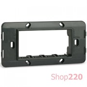 Суппорт на 4 модуля, черный, ДКС 75021N