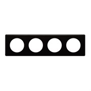 Рамка 4 поста, Черный лак, Celiane 66684 Legrand