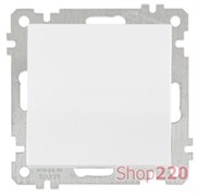 Выключатель 1-клавишный, белый, Mutlusan Daria