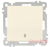 Выключатель проходной 1-клавишный, кремовый, Mutlusan Daria