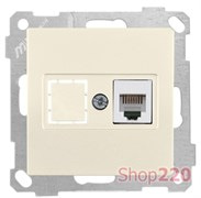 Розетка копмьютерная RJ45, кремовый, Mutlusan Daria