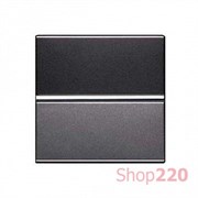Кнопка без фиксации, антрацит, Zenit ABB N2204.7 AN