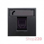 Розетка телефонная RJ12, антрацит, Zenit ABB N2217.6 AN