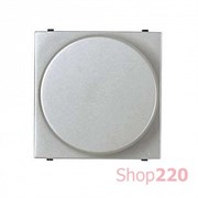 Диммер поворотный 500Вт для ламп накаливания, серебристый, Zenit ABB N2260.2 PL