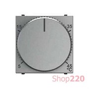 Терморегулятор с датчиком температуры пола, серебристый, Zenit ABB N2240.3 PL