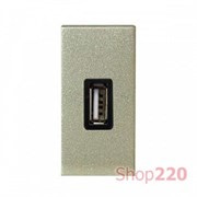 Розетка USB для зарядки, 1мод., шампань, Zenit ABB N2185 CV