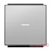 Клавиша одинарная с подсветкой, нержавеющая сталь, Sky ABB 8501.3 AI