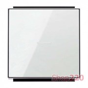 Клавиша одинарная с подсветкой, белое стекло, Sky ABB 8501.3 CB