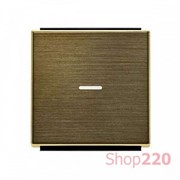 Клавиша одинарная с подсветкой, золото, Sky ABB 8501.3 OE