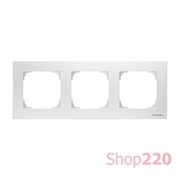 Рамка 3 поста, белый, Sky ABB 8573 BL