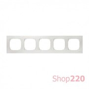 Рамка 5 постов, белый, Sky ABB 8575 BL