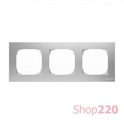 Рамка 3 поста, серебряный, Sky ABB 8573 PL