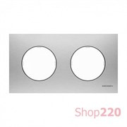 Рамка 2 поста, сталь, Sky Moon ABB 8672 OX