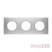 Рамка 3 поста, сталь, Sky Moon ABB 8673 OX