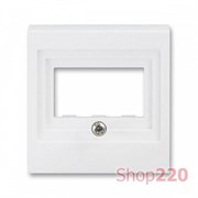 Накладка USB и аудио розеток, белый ледяной, Levit ABB 5014H-A00040 03