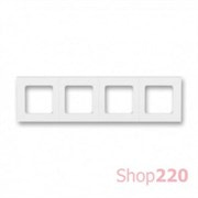 Рамка 4 поста, белый ледяной, Levit ABB 3901H-A05040 01