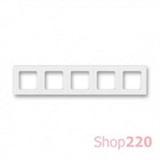 Рамка 5 постов, белый ледяной, Levit ABB 3901H-A05050 01