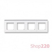 Рамка 4 поста, дымчатый черный, Levit ABB 3901H-A05040 62