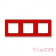 Рамка 3 поста, красный, Levit ABB 3901H-A05030 65