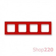 Рамка 4 поста, красный, Levit ABB 3901H-A05040 65