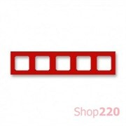 Рамка 5 постов, красный, Levit ABB 3901H-A05050 65