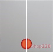 Клавиша 2-клавишного выключателя с подсветкой, полярная белизна, S.1 Berker 16278989