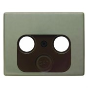Накладка ТВ розеток на 2/3 отверстия, бронза, ARSYS Berker 12020021