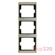 Рамка 3 поста, вертикальная, бронза, ARSYS Berker 13340001