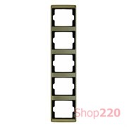 Рамка 5 постов, вертикальная, бронза, ARSYS Berker 13540001