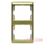 Рамка 2 поста, вертикальная, золото, ARSYS Berker 13240002