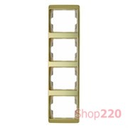 Рамка 4 поста, вертикальная, золото, ARSYS Berker 13440002