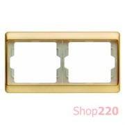 Рамка 2 поста, золото, ARSYS Berker 13640002