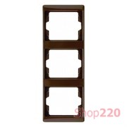 Рамка 3 поста, вертикальная, коричневий, ARSYS Berker 13330001