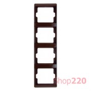 Рамка 4 поста, вертикальная, коричневий, ARSYS Berker 13430001