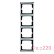 Рамка 4 поста, вертикальная, нержавеющая сталь, ARSYS Berker 13440004