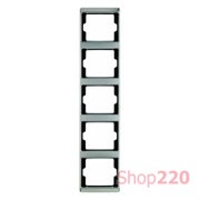 Рамка 5 постов, вертикальная, нержавеющая сталь, ARSYS Berker 13540004