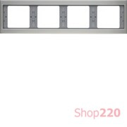 Рамка 4 поста, нержавеющая сталь, K.5 Berker 13837004