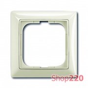 Рамка 1 пост, белый шале, ABB 2511-96-507 Basic 55