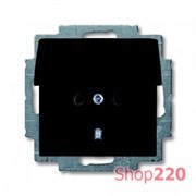 Розетка с заземлением и крышкой, черный шато, ABB 20 EUK-95-507 Basic 55
