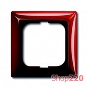 Рамка 1 пост, красный фойер, ABB 2511-97-507 Basic 55