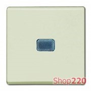 Выключатель 1-клавишный универсальный с подсветкой, белый шале, ABB 2006/1 UCGL-96-507 Basic 55