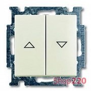 Выключатель жалюзи с фиксацией, белый шале, ABB 2006/4 UC-96-507 Basic 55