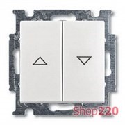 Выключатель жалюзи без фиксации, белый шале, ABB 2026/4 UC-96-507 Basic 55