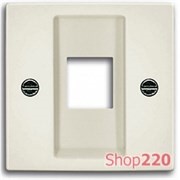 Накладка для компьютерной розетки, белый шале, ABB 2561-96-507 Basic 55