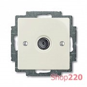 Розетка телевизионная TV, белый шале, ABB 1743-01-96-507 Basic 55