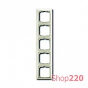 Рамка 5 постов, белый шале, ABB 2515-96-507 Basic 55