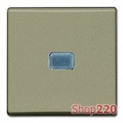 Выключатель 1-клавишный универсальный с подсветкой, шампань, ABB 2006/1 UCGL-93-507 Basic 55