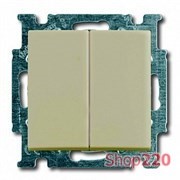 Выключатель 2-клавишный, шампань, ABB 2006/5 UC-93-507 Basic 55